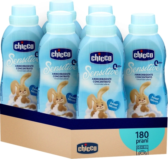 Chicco ammorbidente Baby Sensitive Talco Dolce, concentrato 750 ml (6×30 lavaggi)