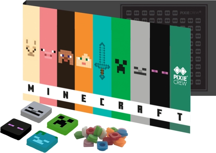 Pixie Crew Minecraft cartolina richiudibile e biglietto d’auguri con regalo all’interno