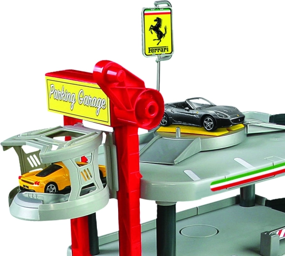 Tre piani di azione e parcheggio