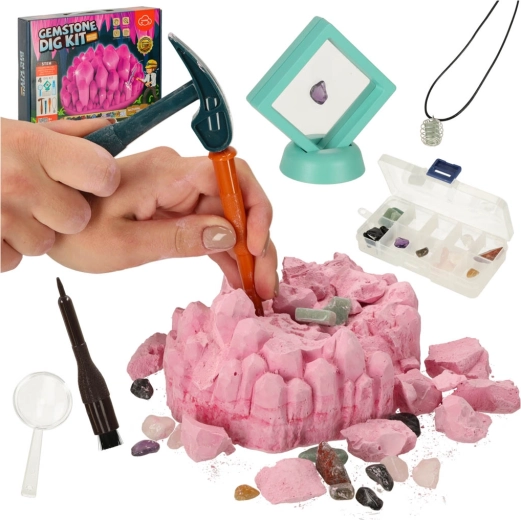 Scavi di gemme – set scientifico per bambini con minerali
