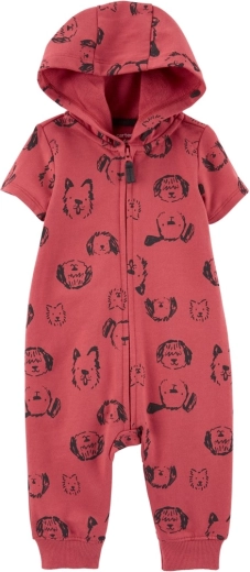 Tutina CARTER'S con zip senza piedini, manica corta red dog bimbo – 3 mesi