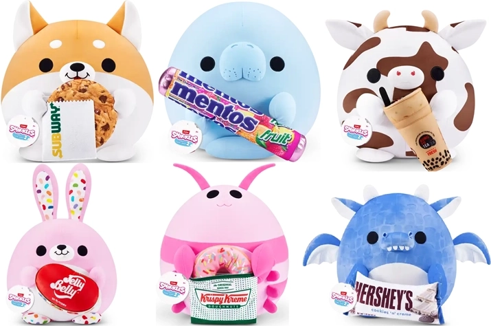Personaggi da collezione con “snack”