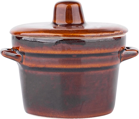 Pentola in terracotta 0,5 l con coperchio