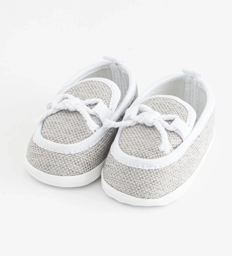 Mocassini scarpine per neonati New Baby grigi 0-3 mesi