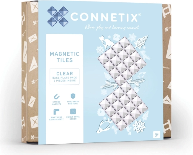 Set di piastre magnetiche trasparenti per basi, 2 pezzi