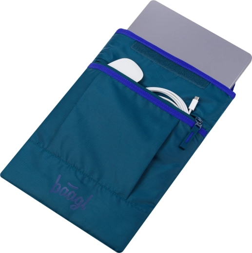 Tasca frontale per accessori con cerniera YKK