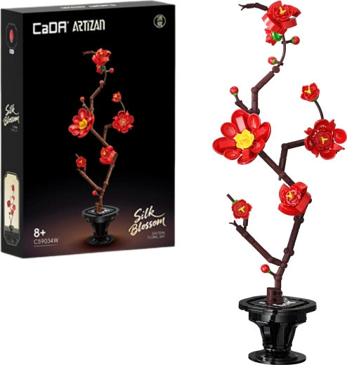 Set di costruzioni CaDA Silk Blossom – decorazione floreale in mattoncini