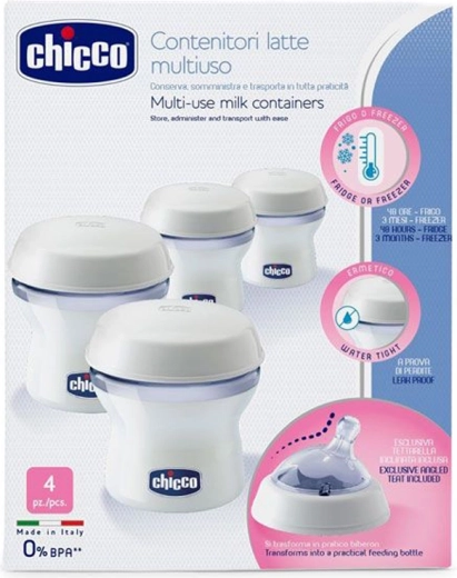 Contenitori Chicco per latte materno Natural Feeling 4 pz