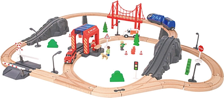 Mondo dei soccorritori su rotaie con 70 pezzi