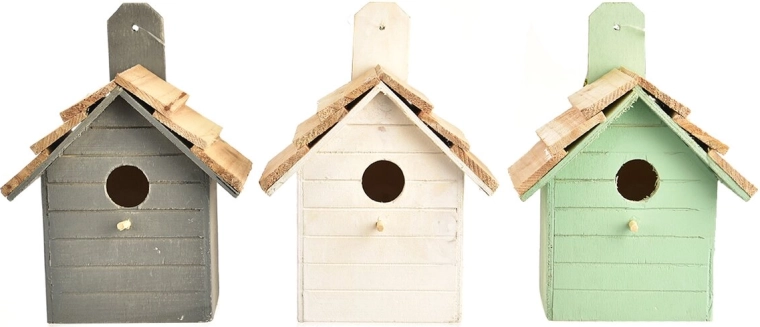 Casetta per uccelli in legno 17 × 11 × 23 cm (3 varianti)