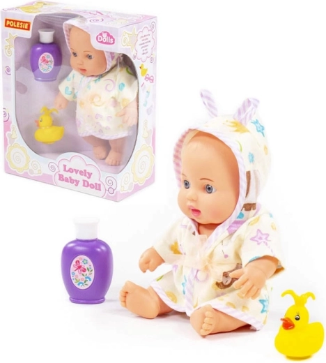Bambola Lovely 24 cm con set da bagno