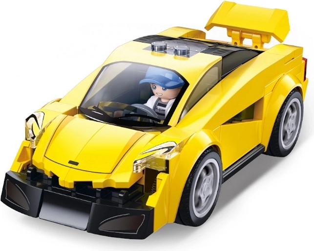 Sluban Metropolis auto da corsa gialla