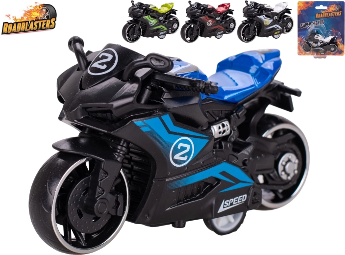 Roadblasters moto in metallo a retrocarica 9 cm