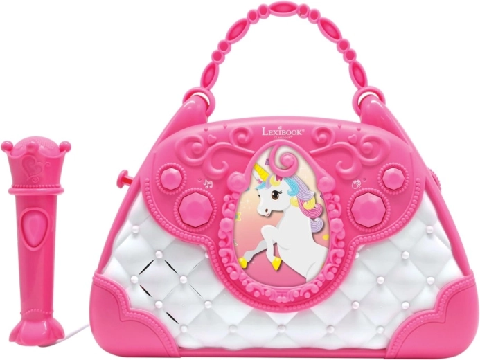 Lexibook borsetta karaoke per bambini con microfono Unicorno