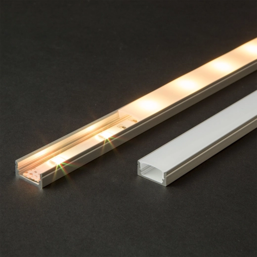 Copertura opalina per profilo LED in alluminio