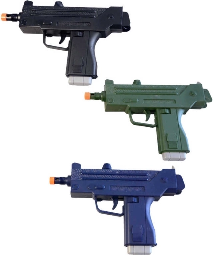 Pistola revolver in plastica per bambini con suoni 24 cm a batterie - 1 pezzo