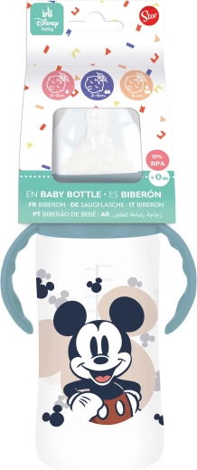 Biberon con manici MICKEY 360 ml con sistema anticolica