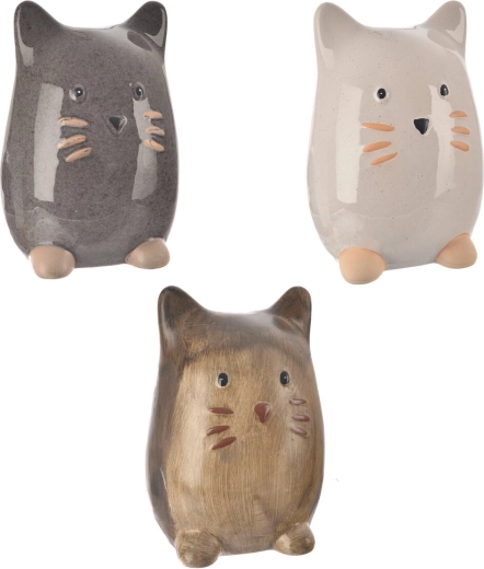 Decorazione in porcellana a forma di gatto 21 cm (3 varianti)