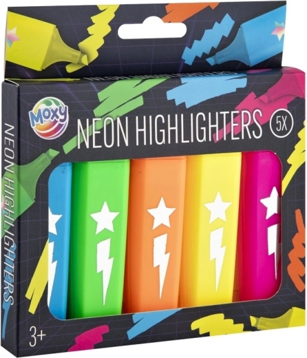 5 colori neon nella confezione