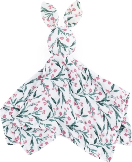 Petite&Mars doudou in mussola di bambù Hugo pink meadow