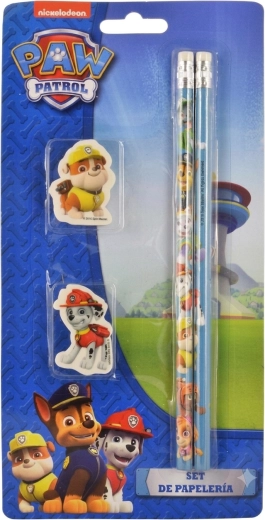 Set di cancelleria Paw Patrol – 2 matite e 2 gomme