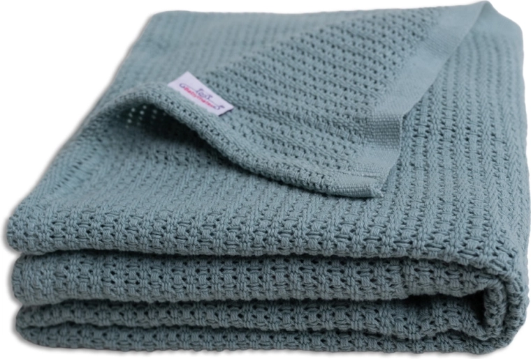 BabyMatex coperta in cotone a maglia Lili 75 × 100 cm, verde mare