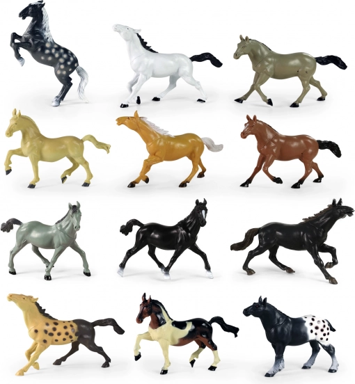 Cavallini di plastica 17 cm – set di figurine da collezione