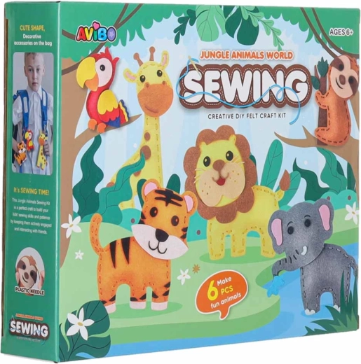 6 animaletti da cucire in un unico kit creativo