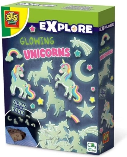 SES Explore unicorni fluorescenti al buio – adesivi da parete