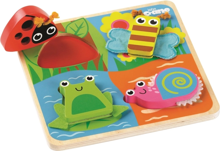 Tidlo puzzle sensoriale in legno a incastro – prato