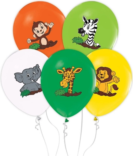Palloncini Safari con stampa - 5 pezzi