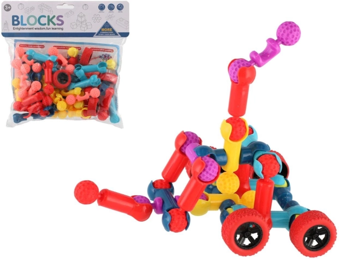 Costruzione in plastica con blocchi in due colori