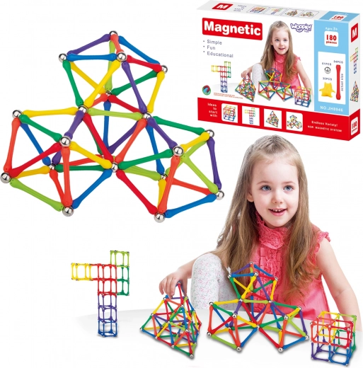 Blocchi da costruzione magnetici Woopie Puzzle creativo 180 pezzi