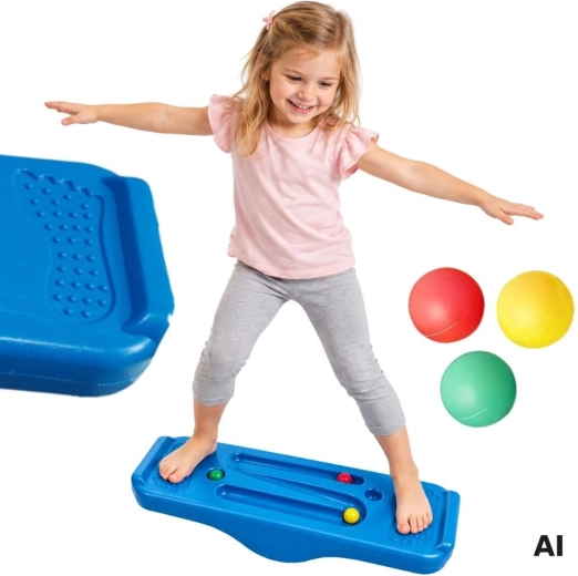 WOOPIE tavola basculante blu con labirinto sensoriale