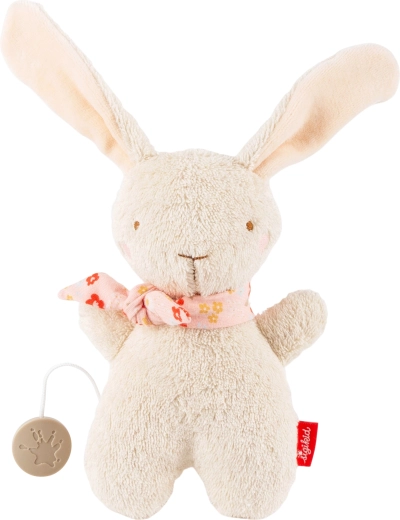 Sigikid primo coniglietto di peluche con carillon, ecru 19 cm