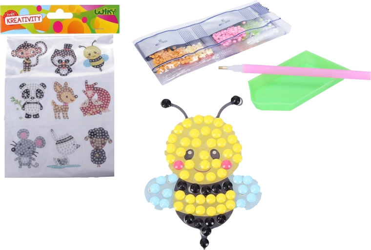 Set creativo di adesivi diamantati con animaletti