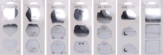 Adesivi a specchio 12 × 8 cm – mix di motivi