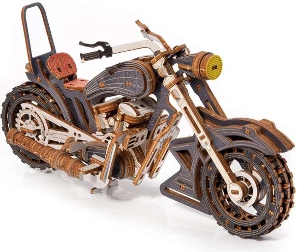 Little Story puzzle 3D in legno motocicletta Yankee Chopper grigia
