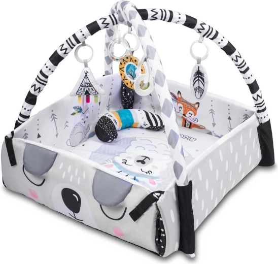 3in1: tappetino aperto, nido e centro giochi