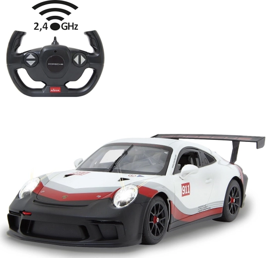 Jamara Porsche 911 GT3 Cup auto RC radiocomandata 1:14 bianca 2,4 GHz