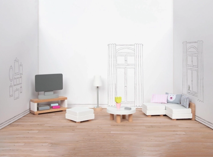 Arredamento Goki per casa delle bambole – soggiorno