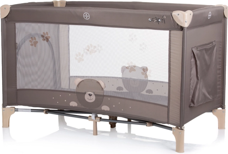 Lettino da viaggio Capri CHIPOLINO – Orsetto beige