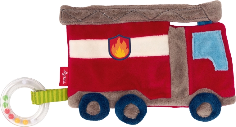 Sigikid doudou comfort – camion dei pompieri con fruscio e sonaglino