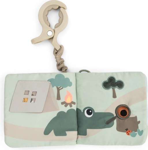 Done by Deer Libro sensoriale da viaggio Tiny trails, mix di colori