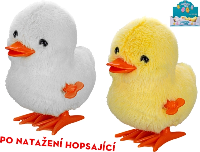 Paperella saltellante in peluche a carica con chiavetta 9 cm
