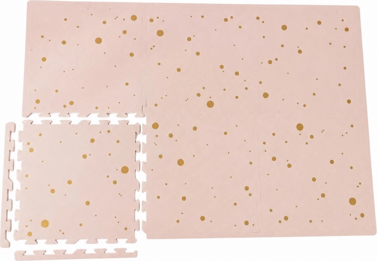 NIDO NIDO tappetino da gioco in schiuma Pink and Gold Confetti
