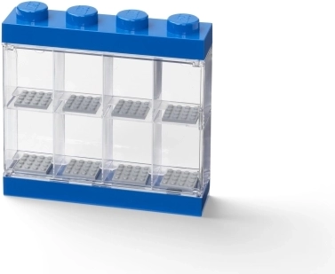 Vetrina/teca da collezione LEGO per 8 minifigure, blu