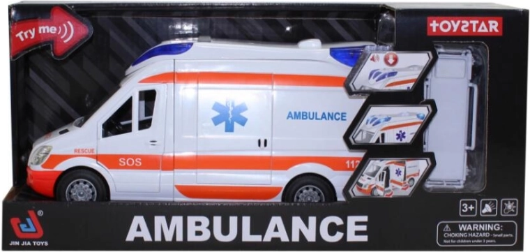 Modello di ambulanza 1:14 con luci e suoni