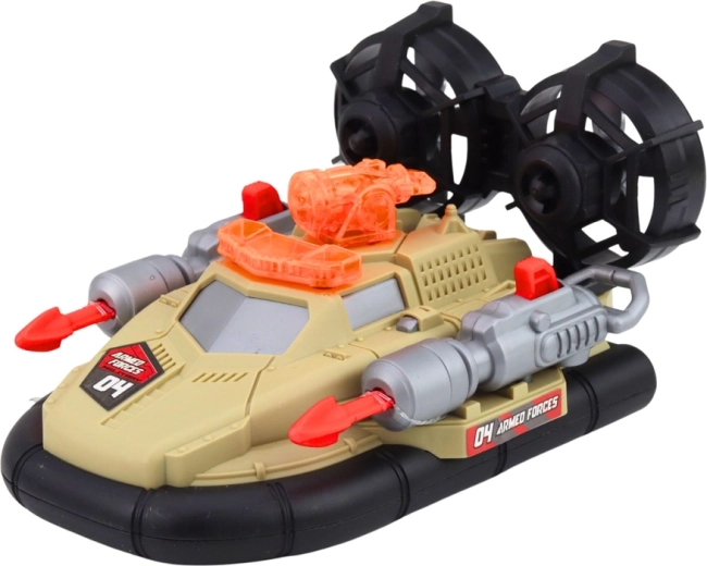 Hovercraft e base militare con minifigure