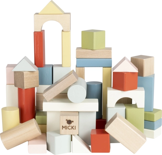Blocchi di legno Micki, 60 pezzi